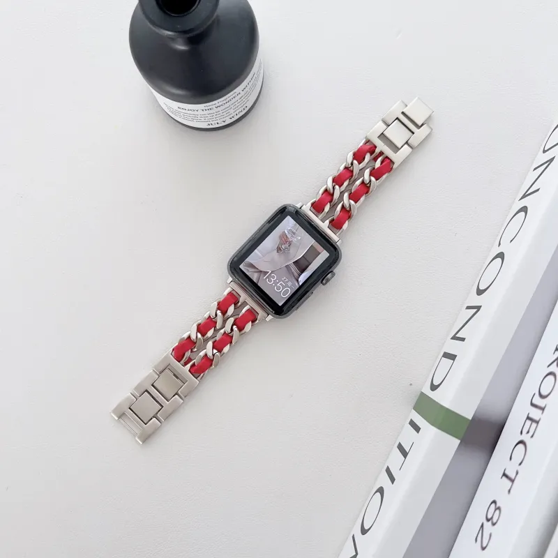 KVZUVUU Apple Compatibility Watch Band Metal-7