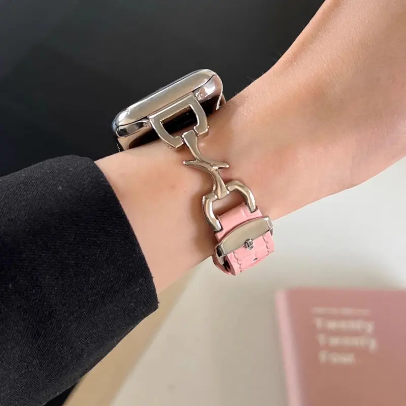KVZUVUU Watch Band Apple Compatibility Genuine Leather Material-21
