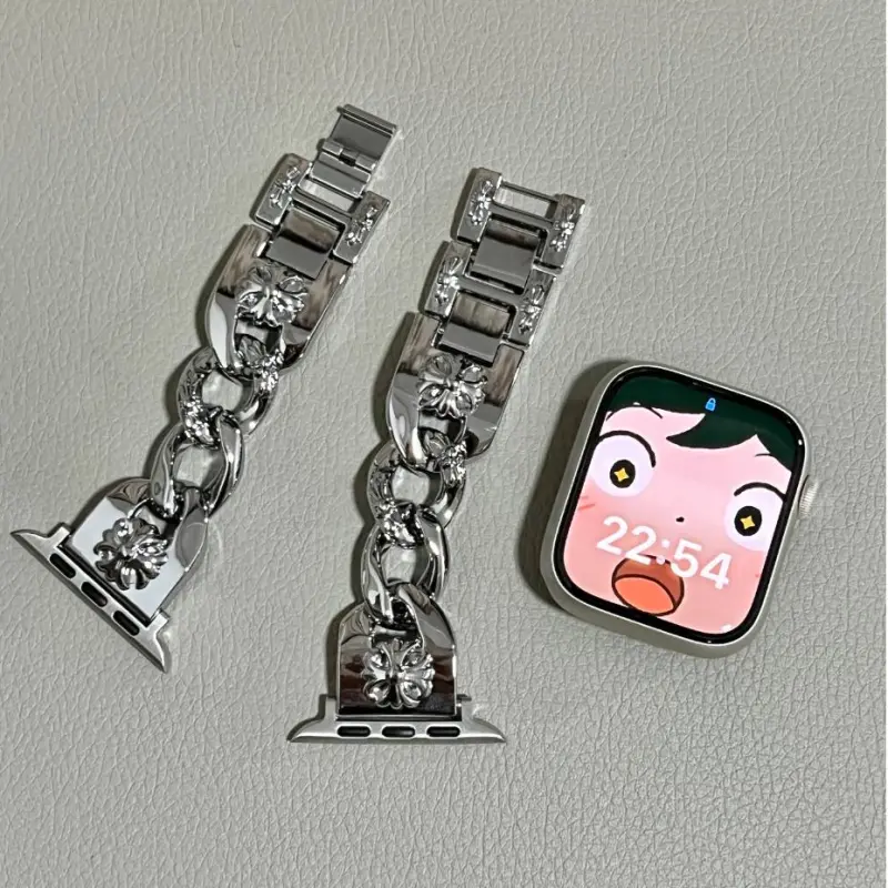 KVZUVUU Apple Compatibility Watch Band Metal-5