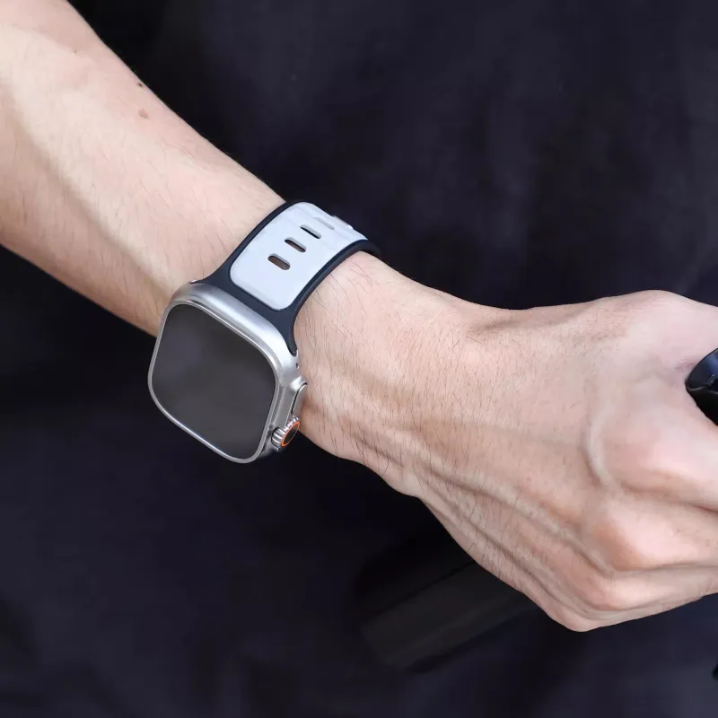 KVZUVUU Apple Compatibility Watch Band Silicone Material-11