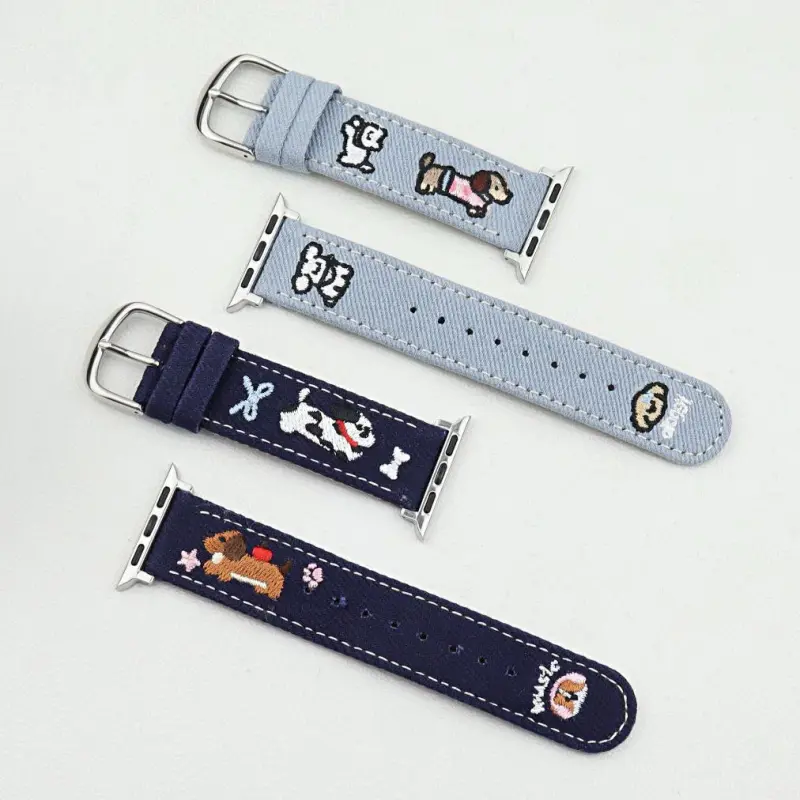 KVZUVUU Apple Compatibility Watch Band Denim Material-1