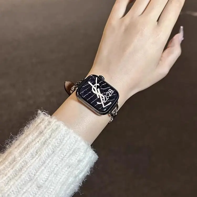 KVZUVUU Watch Band Apple Compatibility Metal-17