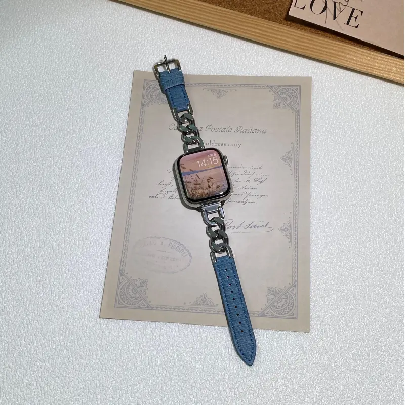 KVZUVUU Apple Compatibility Watch Band Metal-14