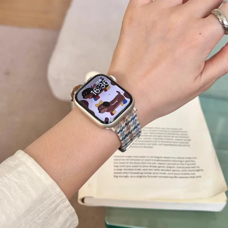 KVZUVUU Watch Band Apple Compatibility Metal-5