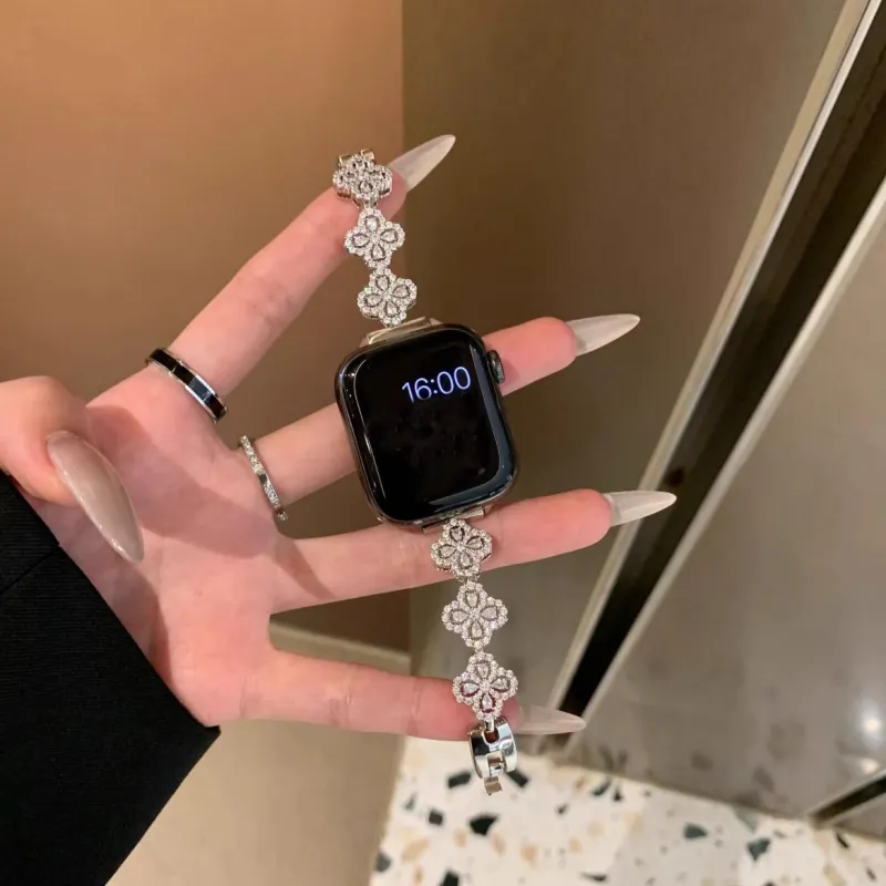 KVZUVUU Apple Compatibility Watch Band Metal-4