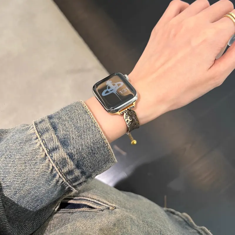 KVZUVUU Watch Band Apple Compatibility Metal-1
