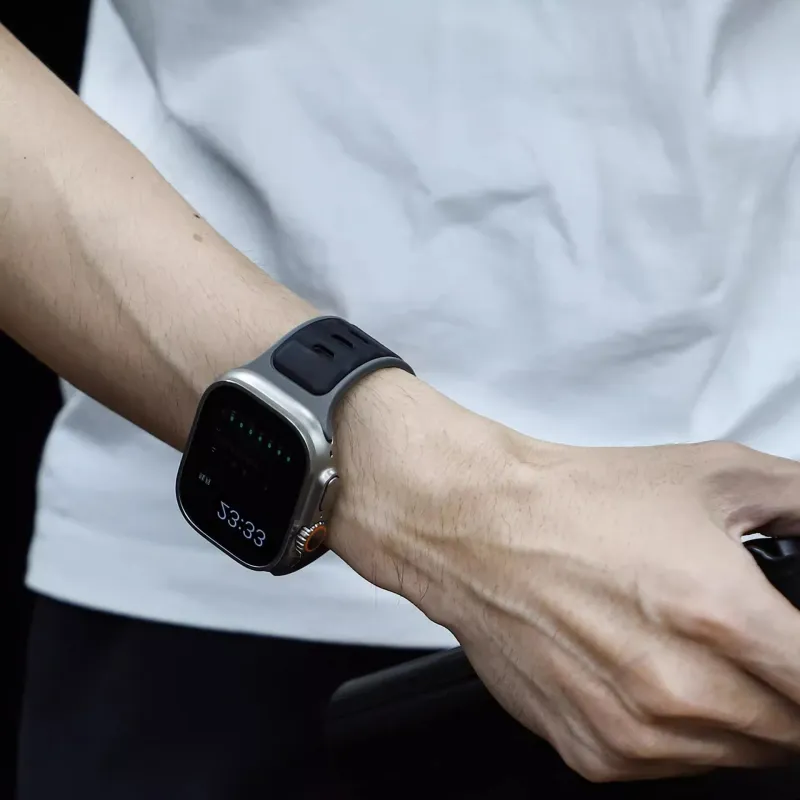 KVZUVUU Apple Compatibility Watch Band Silicone Material-5