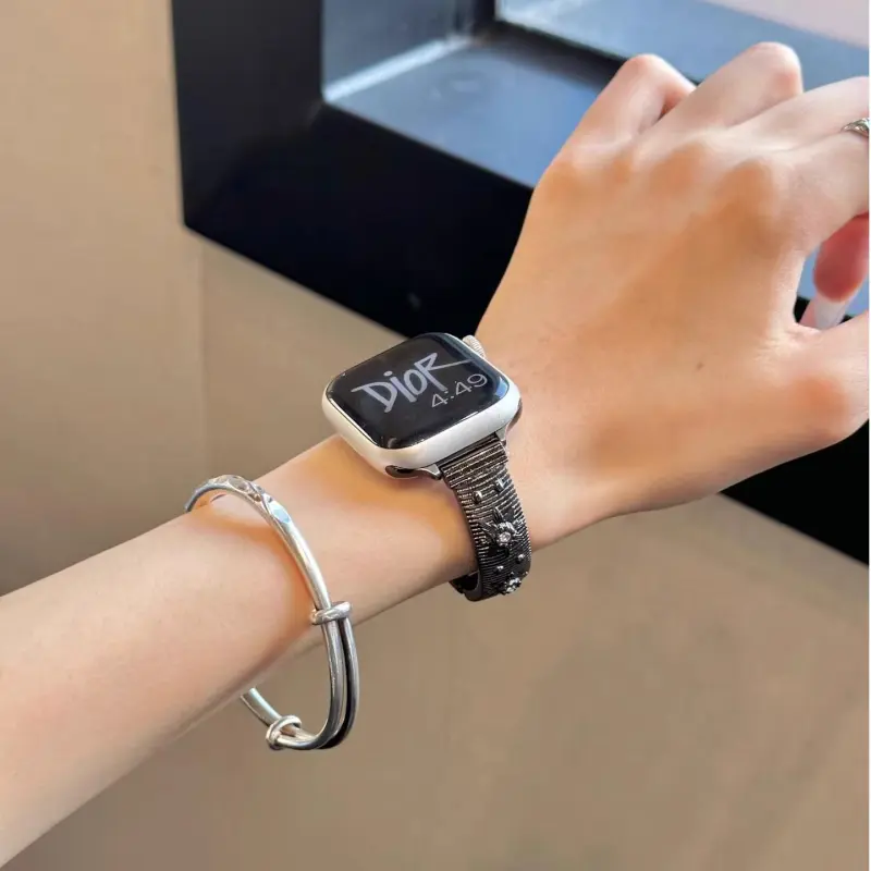 KVZUVUU Watch Band Apple Compatibility Metal-16
