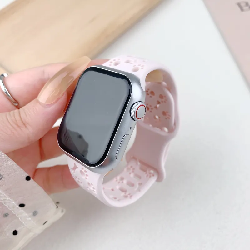 KVZUVUU Apple Compatibility Watch Band Silicone Material-13