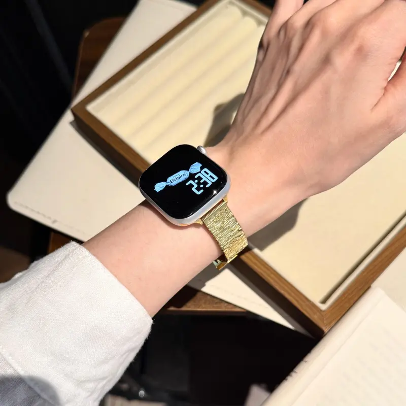 KVZUVUU Apple Compatibility Watch Band Metal-1
