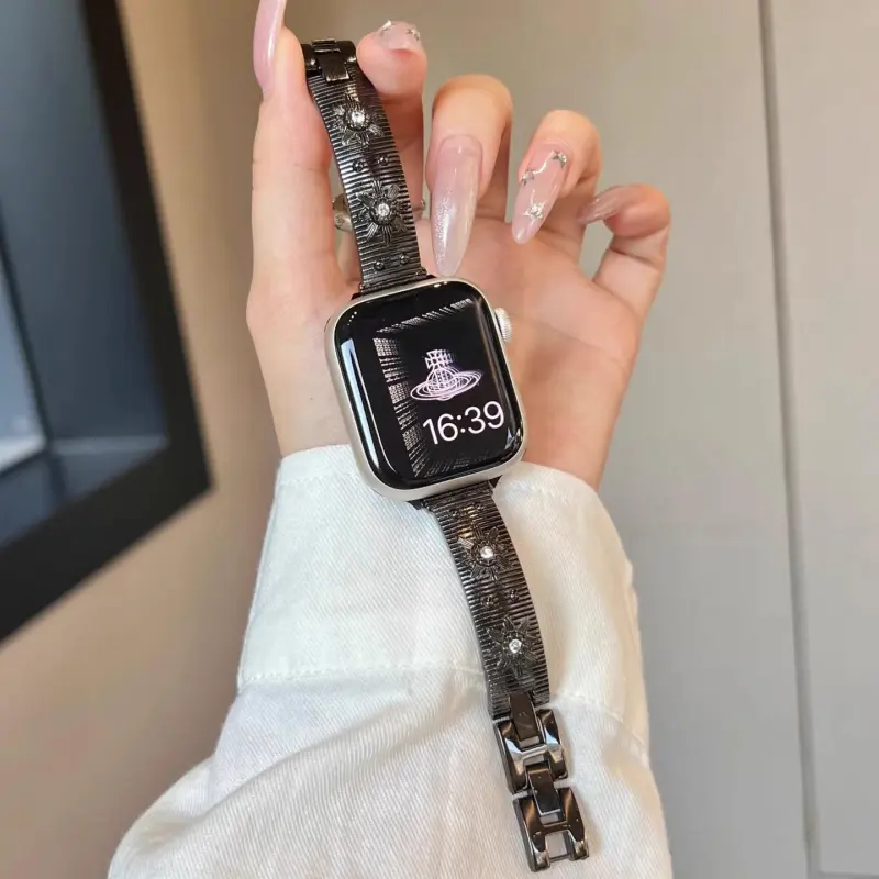 KVZUVUU Watch Band Apple Compatibility Metal-18