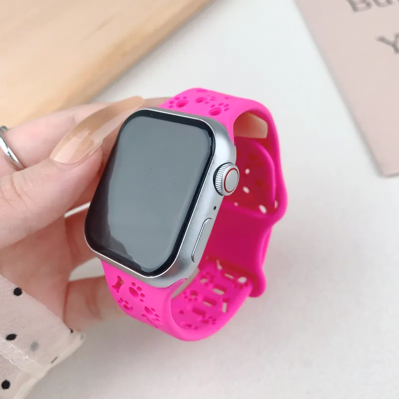 KVZUVUU Apple Compatibility Watch Band Silicone Material-7