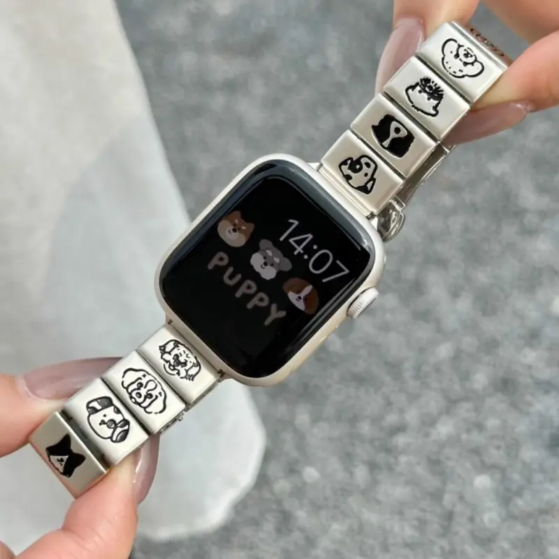 KVZUVUU Apple Compatibility Watch Band Metal-1