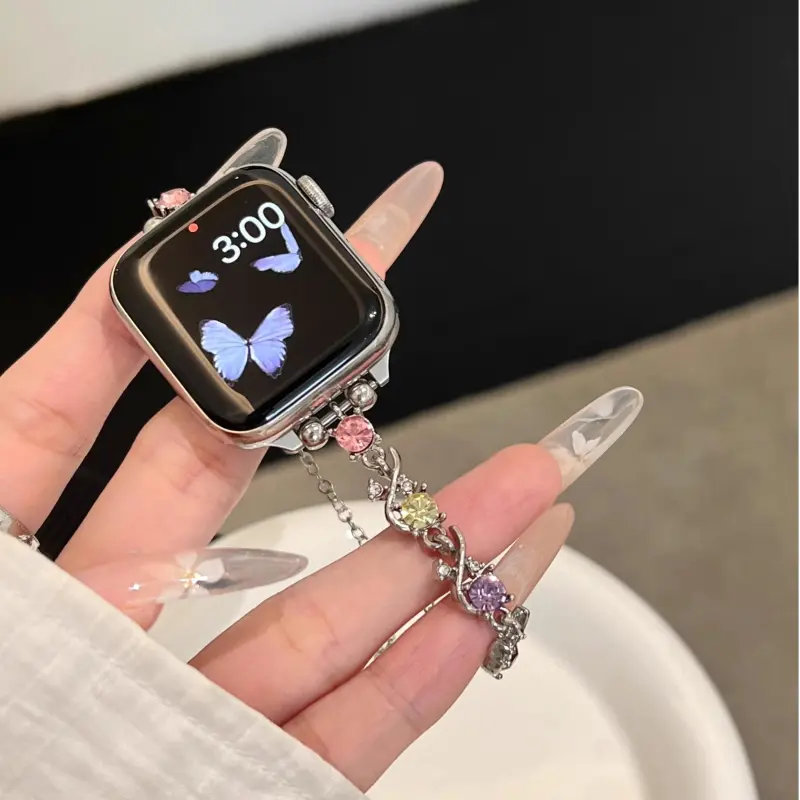 KVZUVUU Watch Band Apple Compatibility Metal-4
