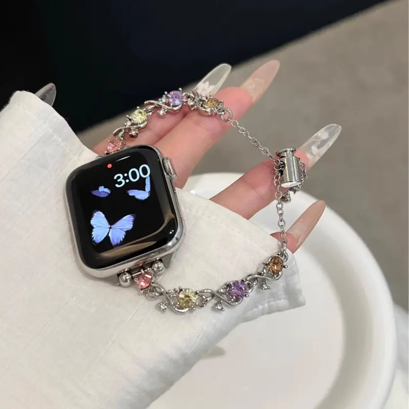 KVZUVUU Watch Band Apple Compatibility Metal-3
