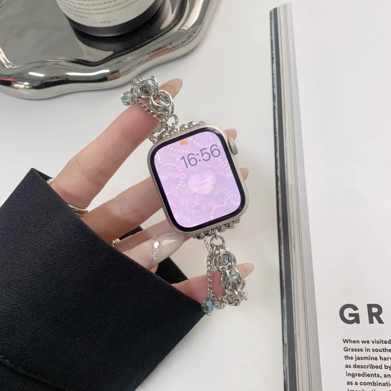 KVZUVUU Apple Compatibility Watch Band Metal-11