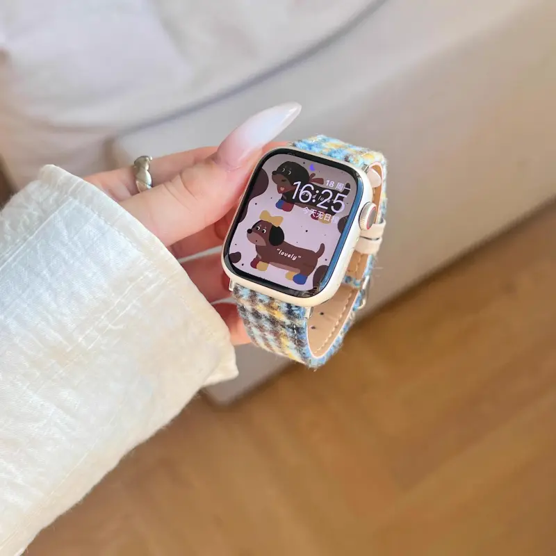 KVZUVUU Watch Band Apple Compatibility Metal-10