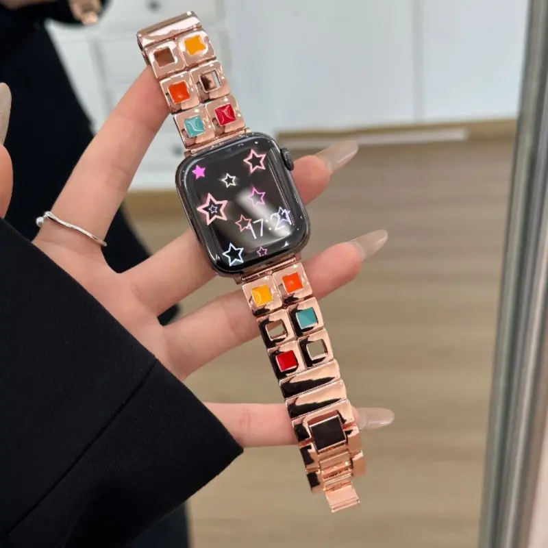 KVZUVUU Apple Compatibility Watch Band Metal-7