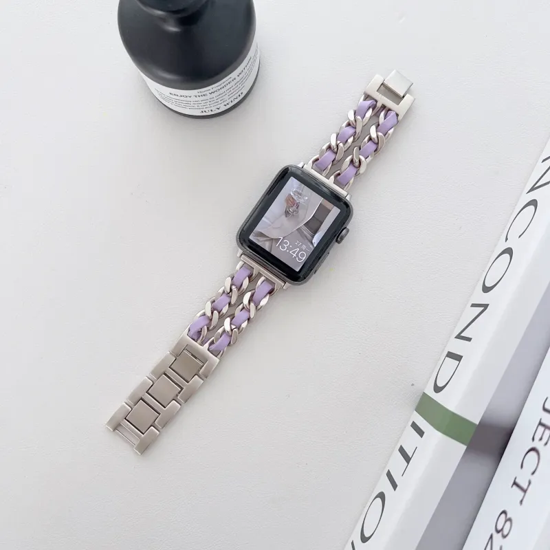 KVZUVUU Apple Compatibility Watch Band Metal-9