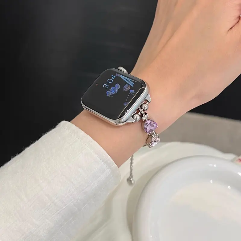 KVZUVUU Watch Band Apple Compatibility Metal-7