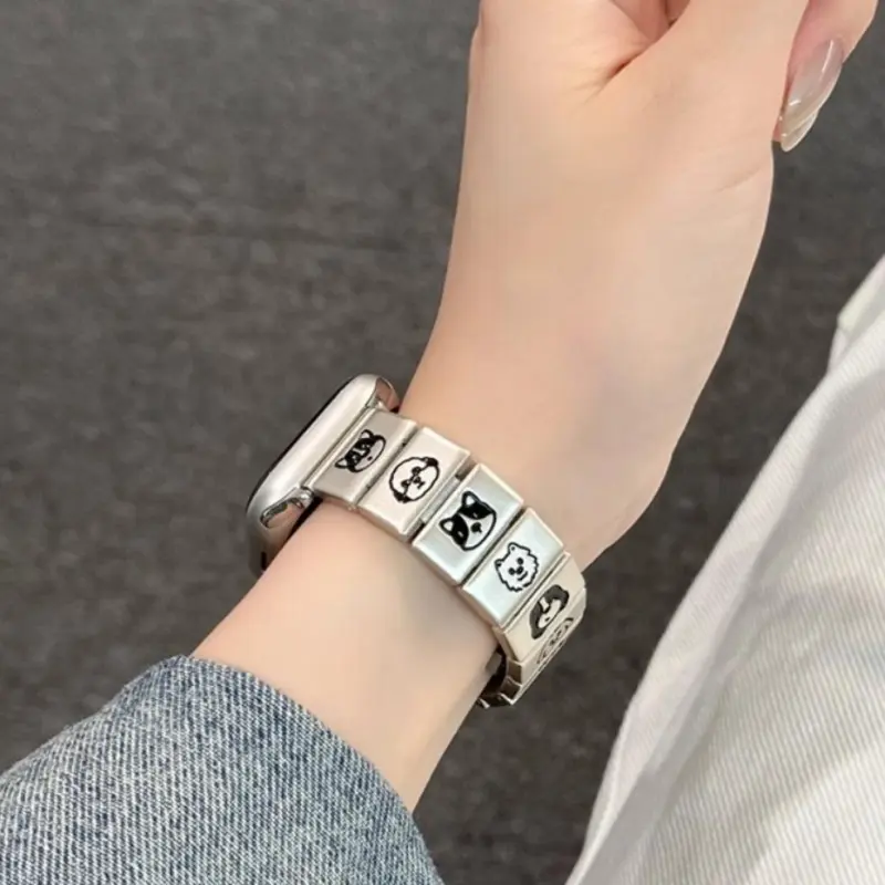 KVZUVUU Apple Compatibility Watch Band Metal-2