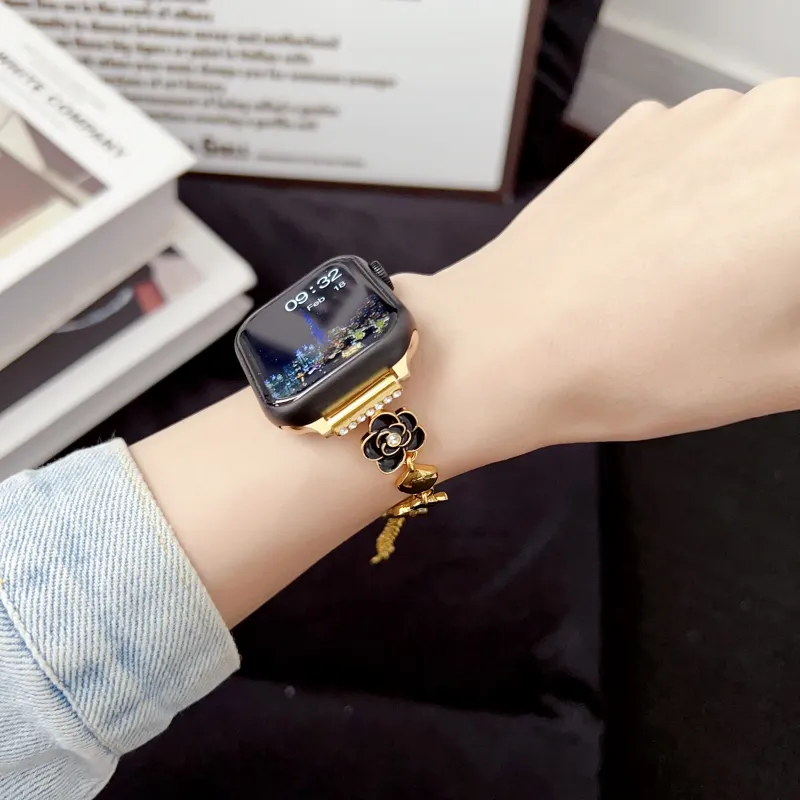 KVZUVUU Apple Compatibility Watch Band Metal-1
