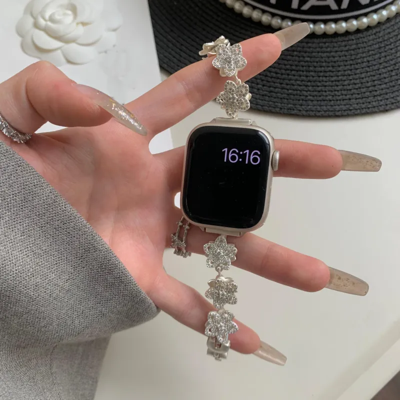 KVZUVUU Apple Compatibility Watch Band Metal-4