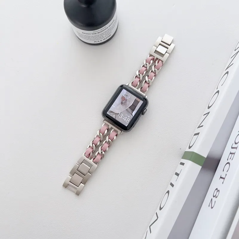 KVZUVUU Apple Compatibility Watch Band Metal-3