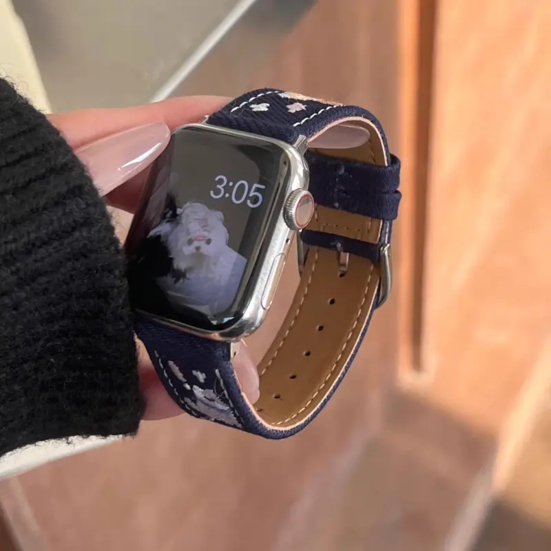 KVZUVUU Watch Band Apple Compatibility Canvas Material-6
