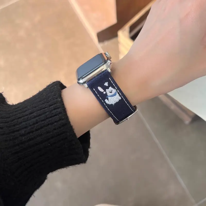 KVZUVUU Watch Band Apple Compatibility Canvas Material-7