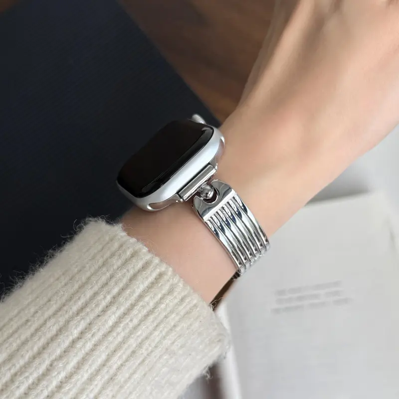 KVZUVUU Apple Compatibility Watch Band Metal-9