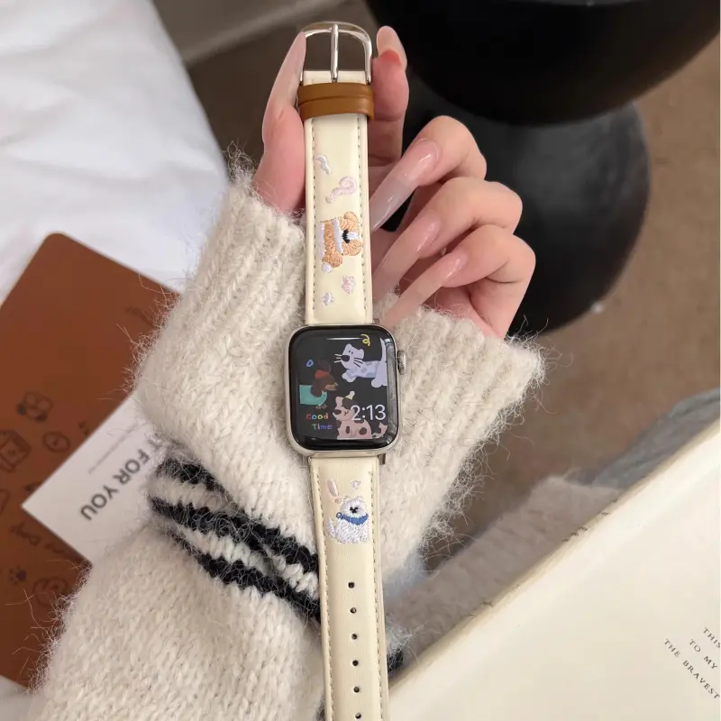KVZUVUU Apple Compatibility Watch Band Metal-4