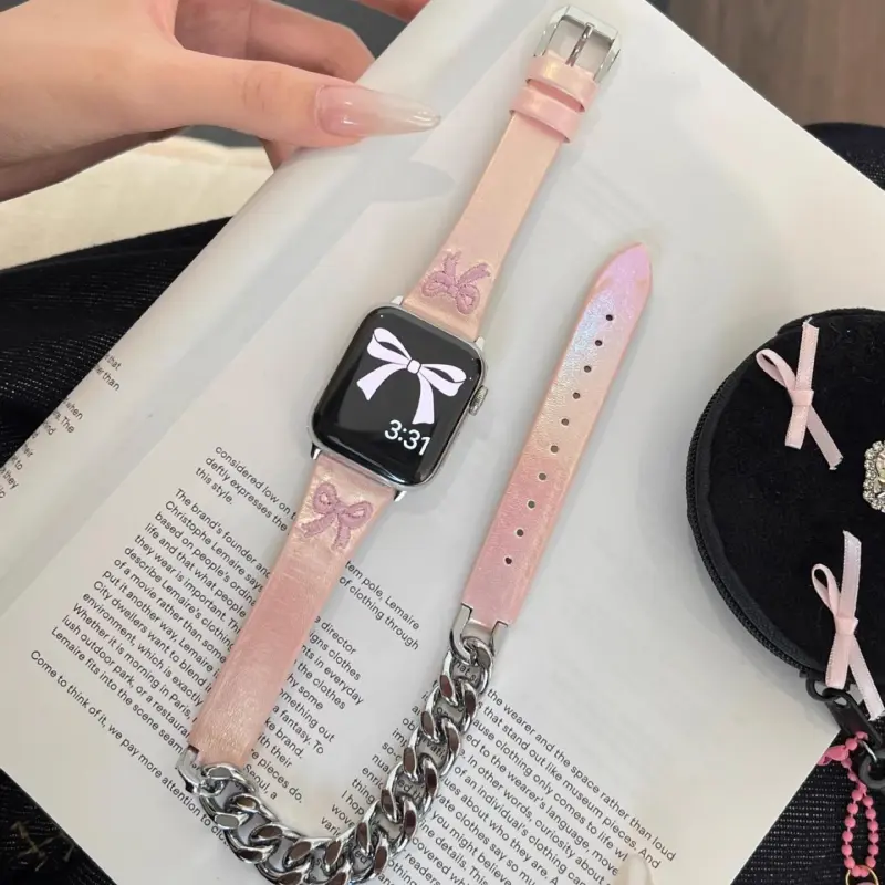 KVZUVUU Watch Band Apple Compatibility Cowhide Leather Material-13