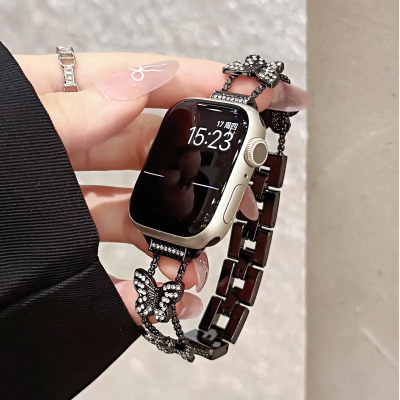 KVZUVUU Apple Compatibility Watch Band Metal-15