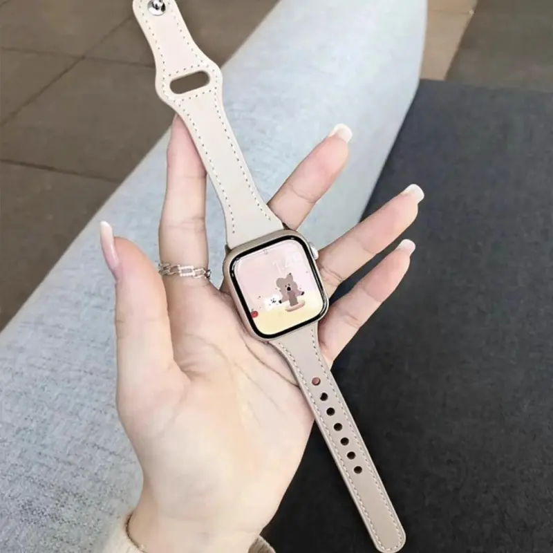 KVZUVUU Apple Compatibility Watch Band Cowhide Leather Material-6