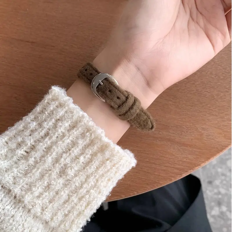 KVZUVUU Watch Band Apple Compatibility Woolen, Metal-20