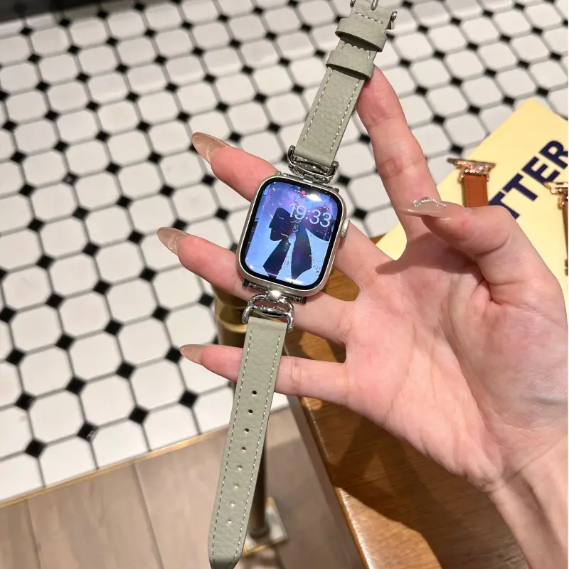 KVZUVUU Watch Band Apple Compatibility Cowhide Leather Material-14