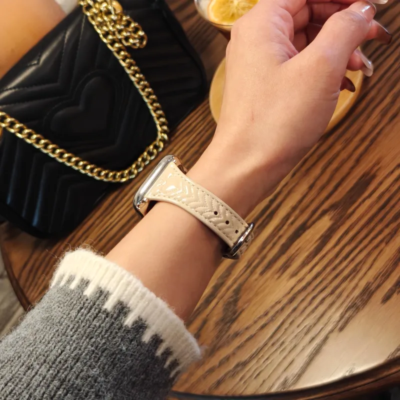 KVZUVUU Apple Compatibility Watch Band Cowhide Leather Material-14