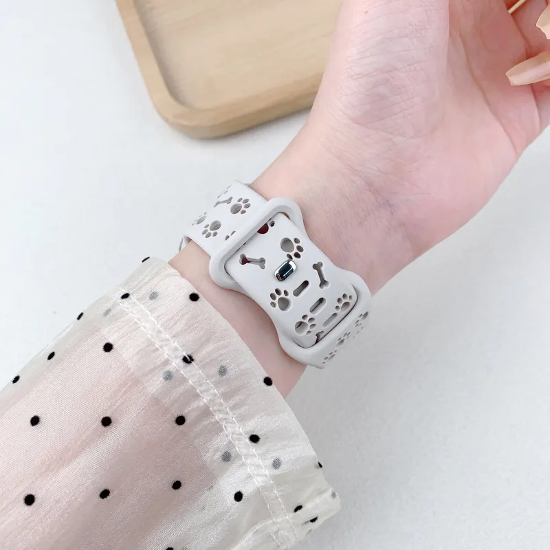 KVZUVUU Apple Compatibility Watch Band Silicone Material-4