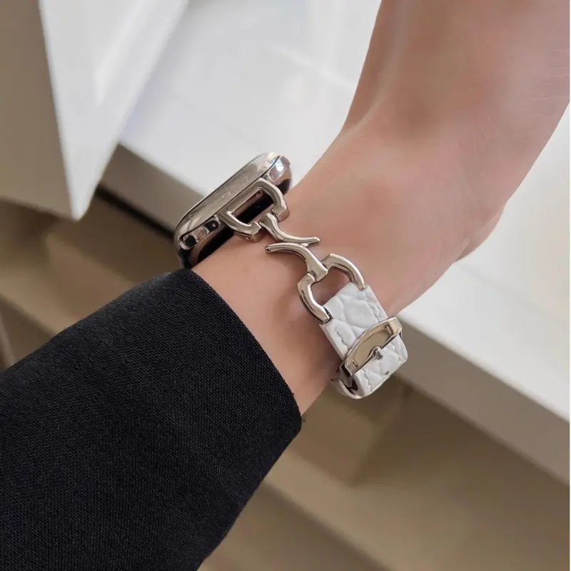 KVZUVUU Watch Band Apple Compatibility Genuine Leather Material-16