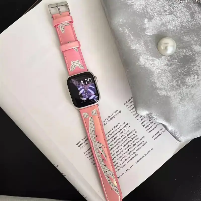 KVZUVUU Watch Band Apple Compatibility Cowhide Leather Material-14