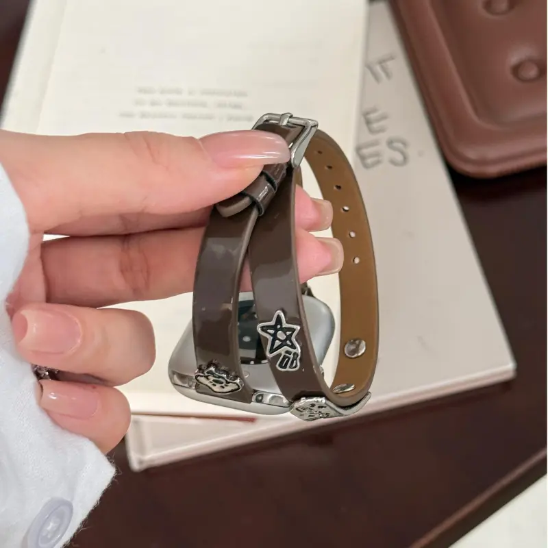 KVZUVUU Watch Band Apple Compatibility Cowhide Leather Material-18