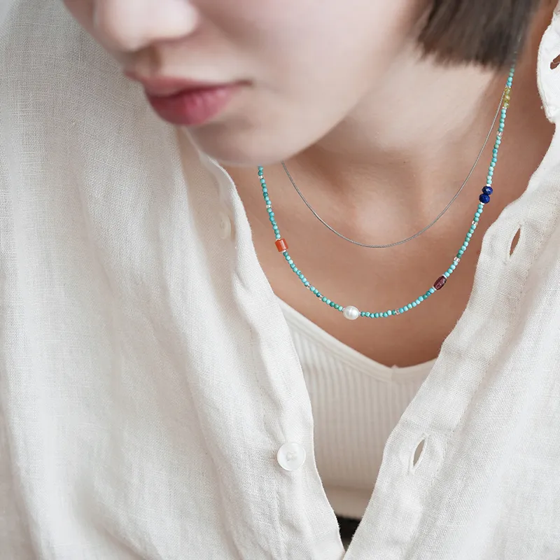 Mountain Naphthalene Seed Bead Necklaces Women's-1