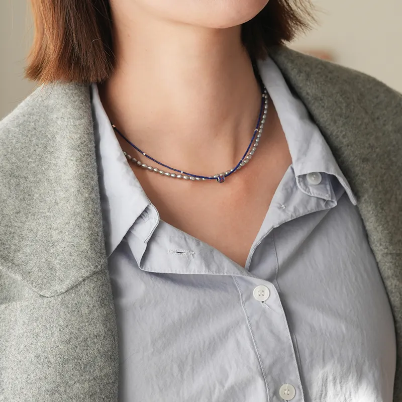 Mountain Naphthalene Lapis Lazuli Necklaces Women's-3