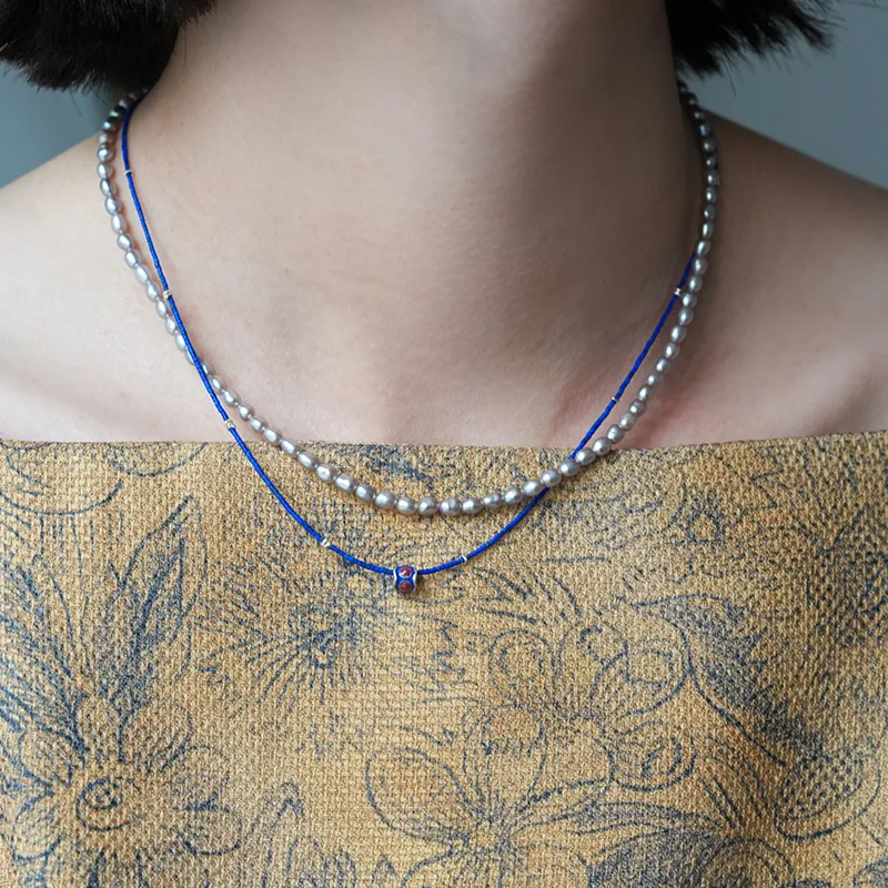 Mountain Naphthalene Lapis Lazuli Necklaces Women's-2