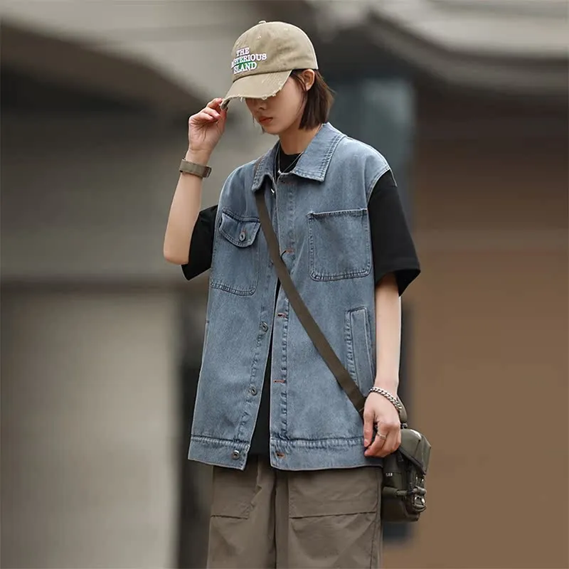 HEEMKIZOO Vest Men's Washable Blue-2