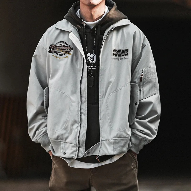 HEEMKIZOO Jackets Coats Men's Greige-4