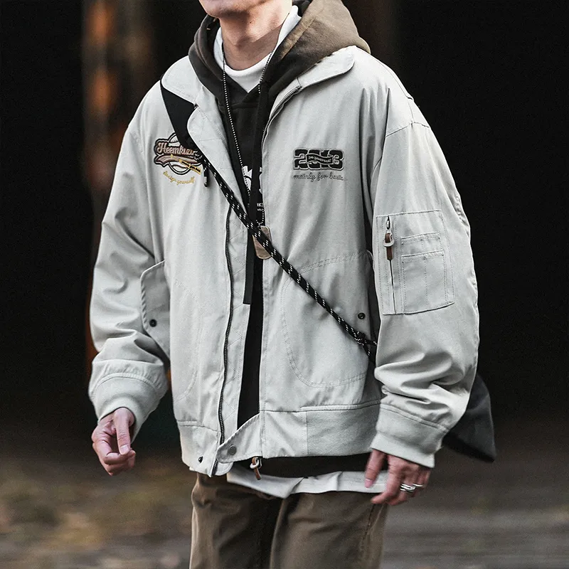 HEEMKIZOO Jackets Coats Men's Greige-3