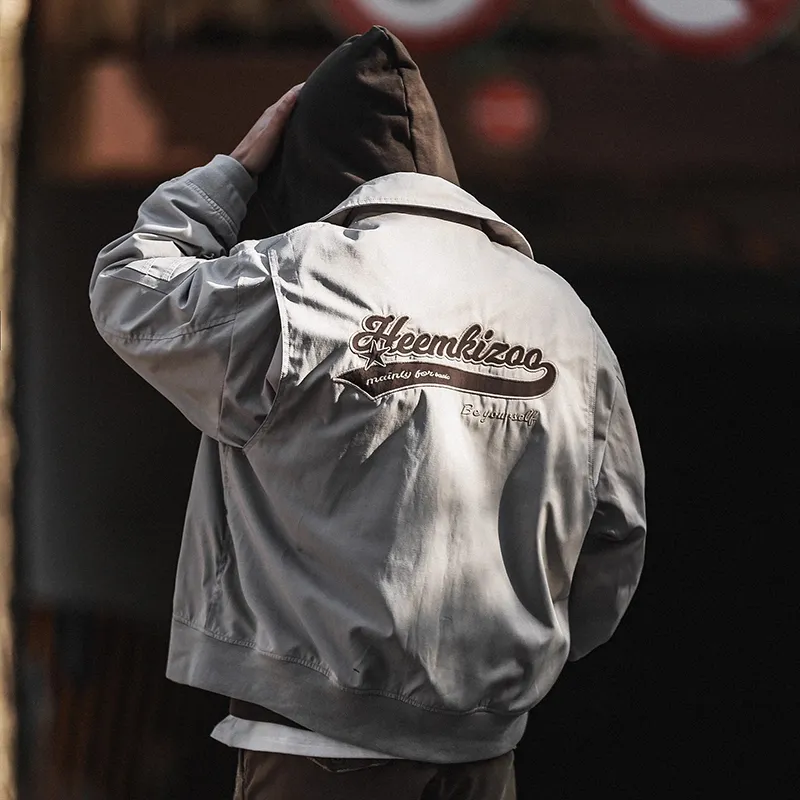 HEEMKIZOO Jackets Coats Men's Greige-2