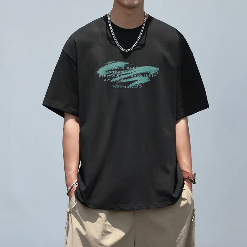 HEEMKIZOO Casual Crew Neck Short Sleeved Top Men's-6
